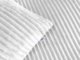 Zohome Dekbedovertrek Pile di Ribcord White - 100% Microvezel - sfeer/detail 2