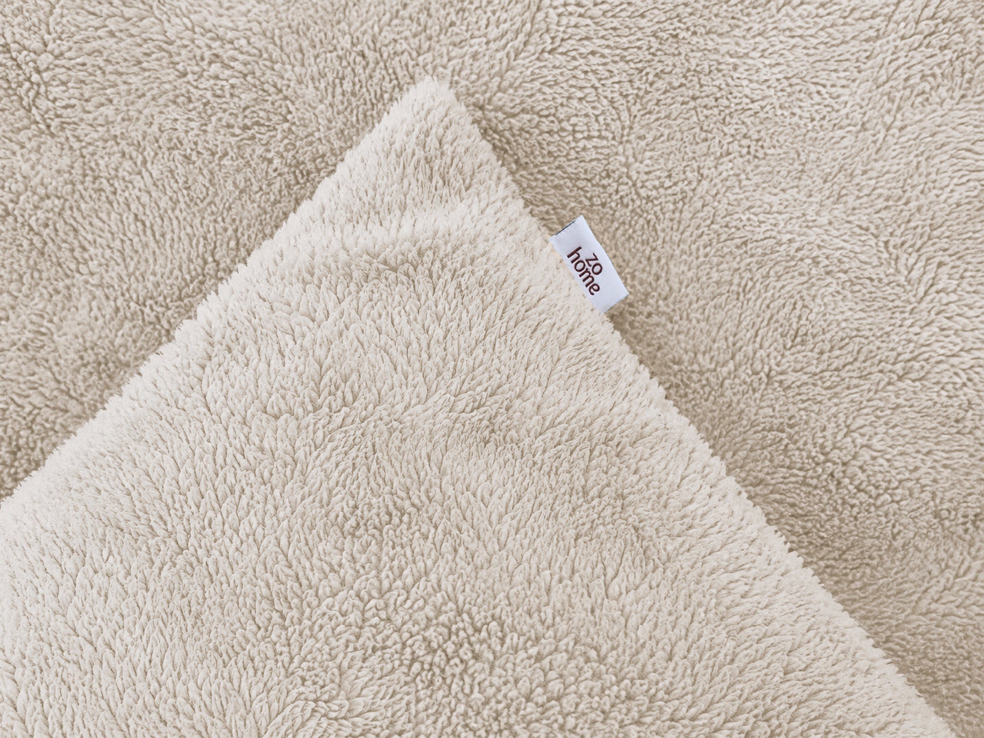 Zohome Dekbedovertrek Pile di Sherpa Off-White - 100% Microvezel - sfeer/detail 3