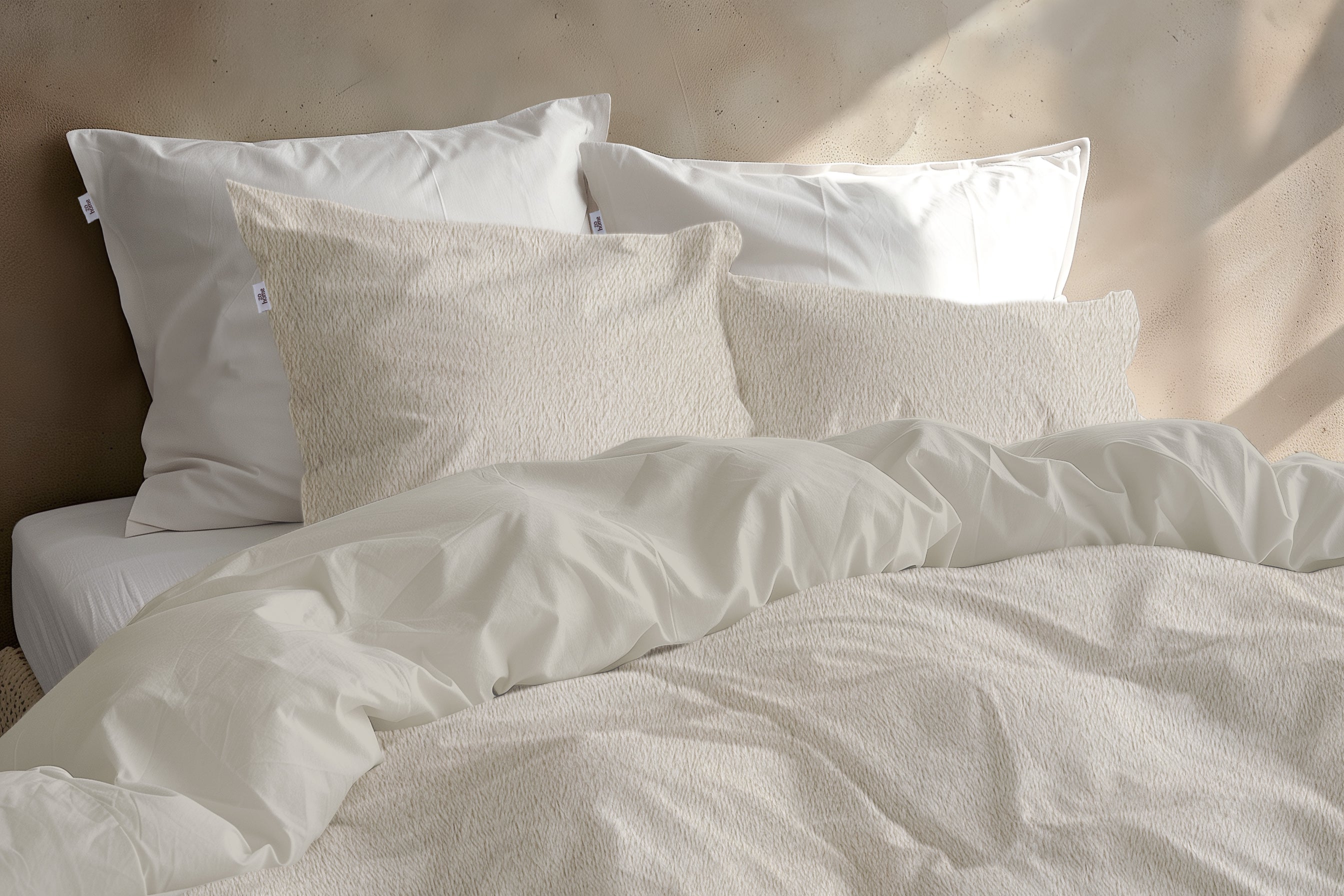 Zohome Dekbedovertrek Pile di Sherpa Off-White - 100% Microvezel - sfeer/detail 2