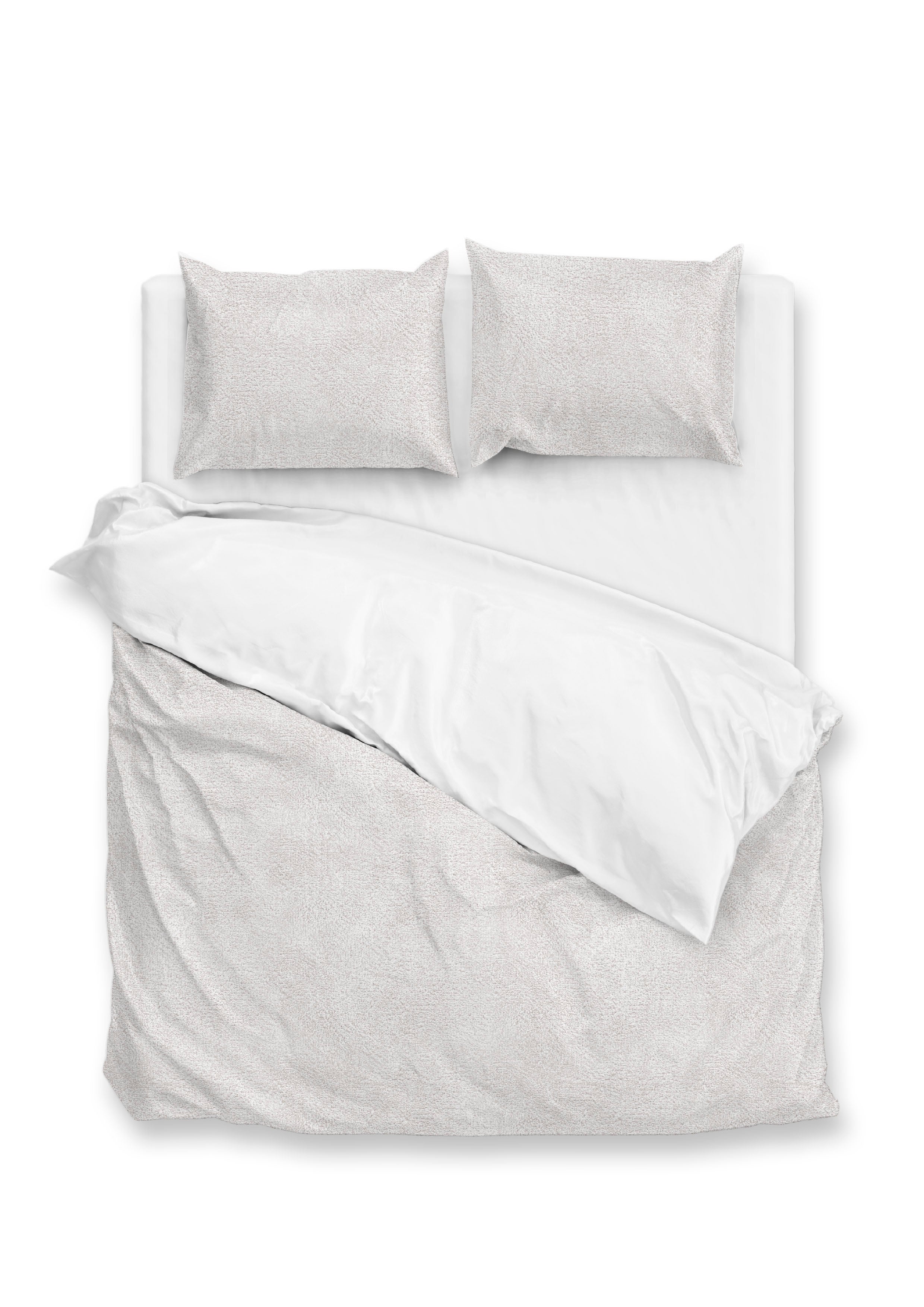 Zohome Dekbedovertrek Pile di Flanella White - 100% Microvezel - 200x200-220 cm