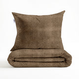 Zohome Dekbedovertrek Pile di Flanella Real Taupe - 100% Microvezel - 200x200-220 cm