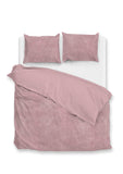 Zohome Dekbedovertrek Pile di Flanella Shady Pink - 100% Microvezel - 200x200-220 cm