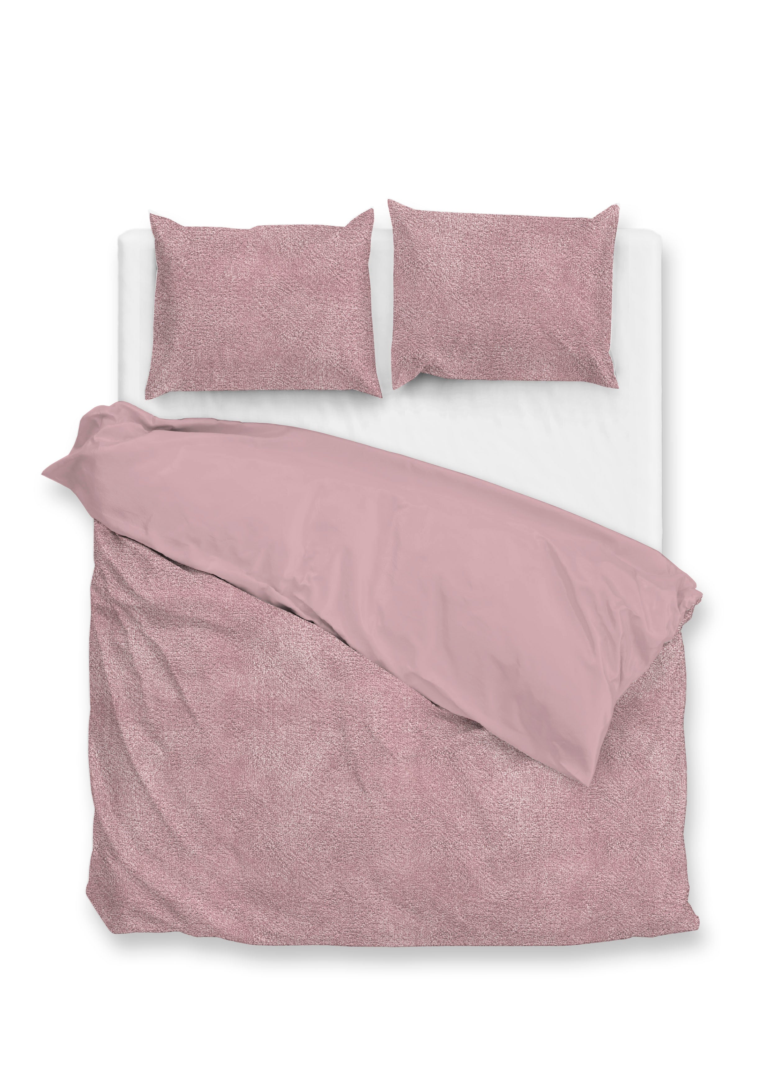 Zohome Dekbedovertrek Pile di Flanella Shady Pink - 100% Microvezel - 240x200-220 cm