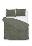 Zohome Dekbedovertrek Pile di Flanella Army Green - 100% Microvezel - 240x200-220 cm