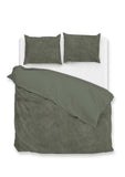 Zohome Dekbedovertrek Pile di Flanella Army Green - 100% Microvezel - 240x200-220 cm