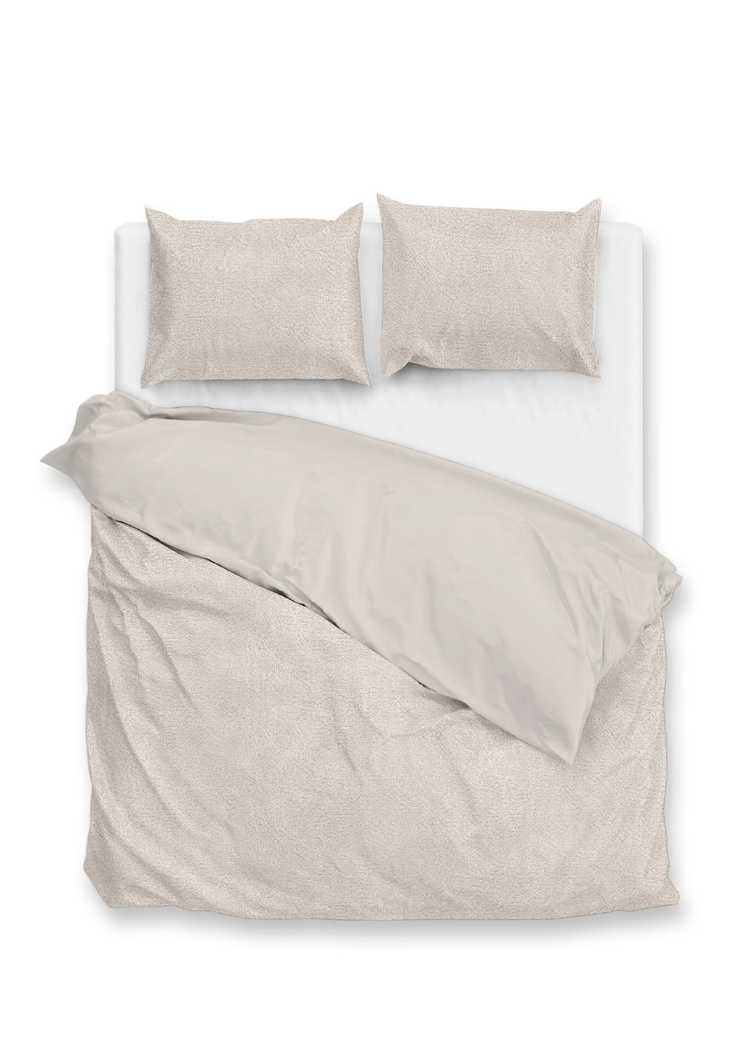 Zohome Dekbedovertrek Pile di Flanella Off-White - 100% Microvezel - 200x200-220 cm