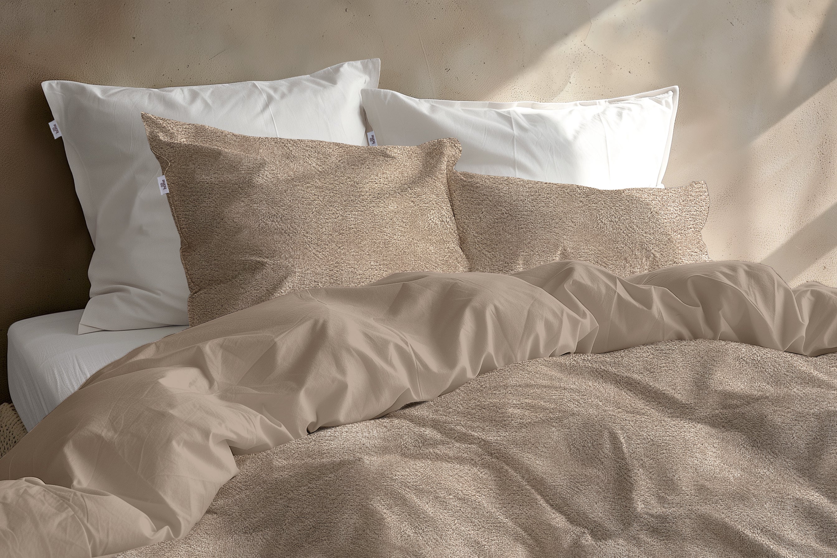Zohome Dekbedovertrek Pile di Flanella Forest Sand - 100% Microvezel - 240x200-220 cm