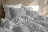Zohome Dekbedovertrek Pile di Flanella Dove Grey - 100% Microvezel - 200x200-220 cm