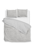 Zohome Dekbedovertrek Pile di Flanella Dove Grey - 100% Microvezel - 240x200-220 cm