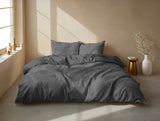 Zohome Dekbedovertrek Pile di Flanella Classic Antracite - 100% Microvezel - 140x200 cm