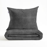Zohome Dekbedovertrek Pile di Flanella Classic Antracite - 100% Microvezel - 200x200-220 cm