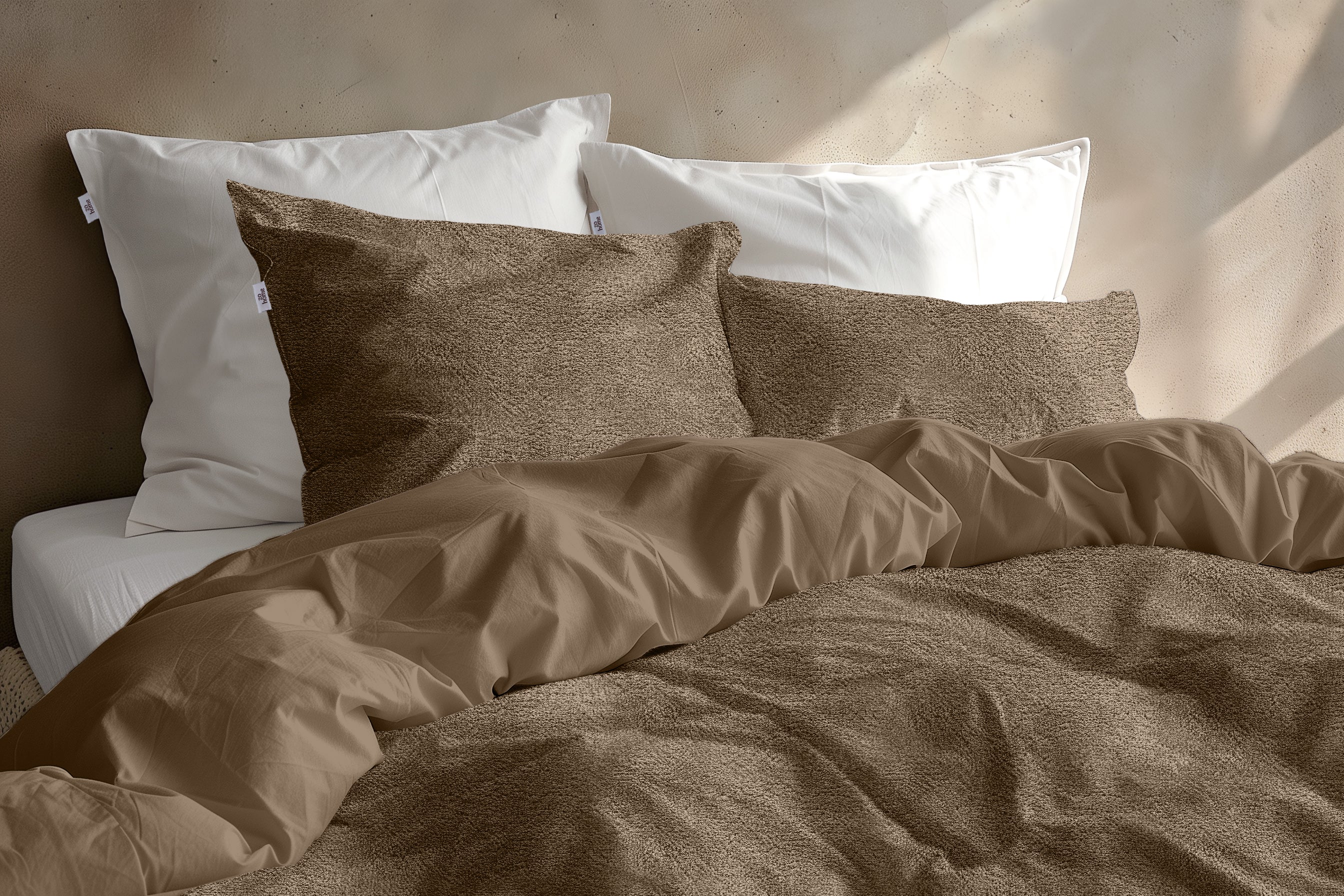 Zohome Dekbedovertrek Pile di Flanella Real Taupe - 100% Microvezel - 140x200 cm