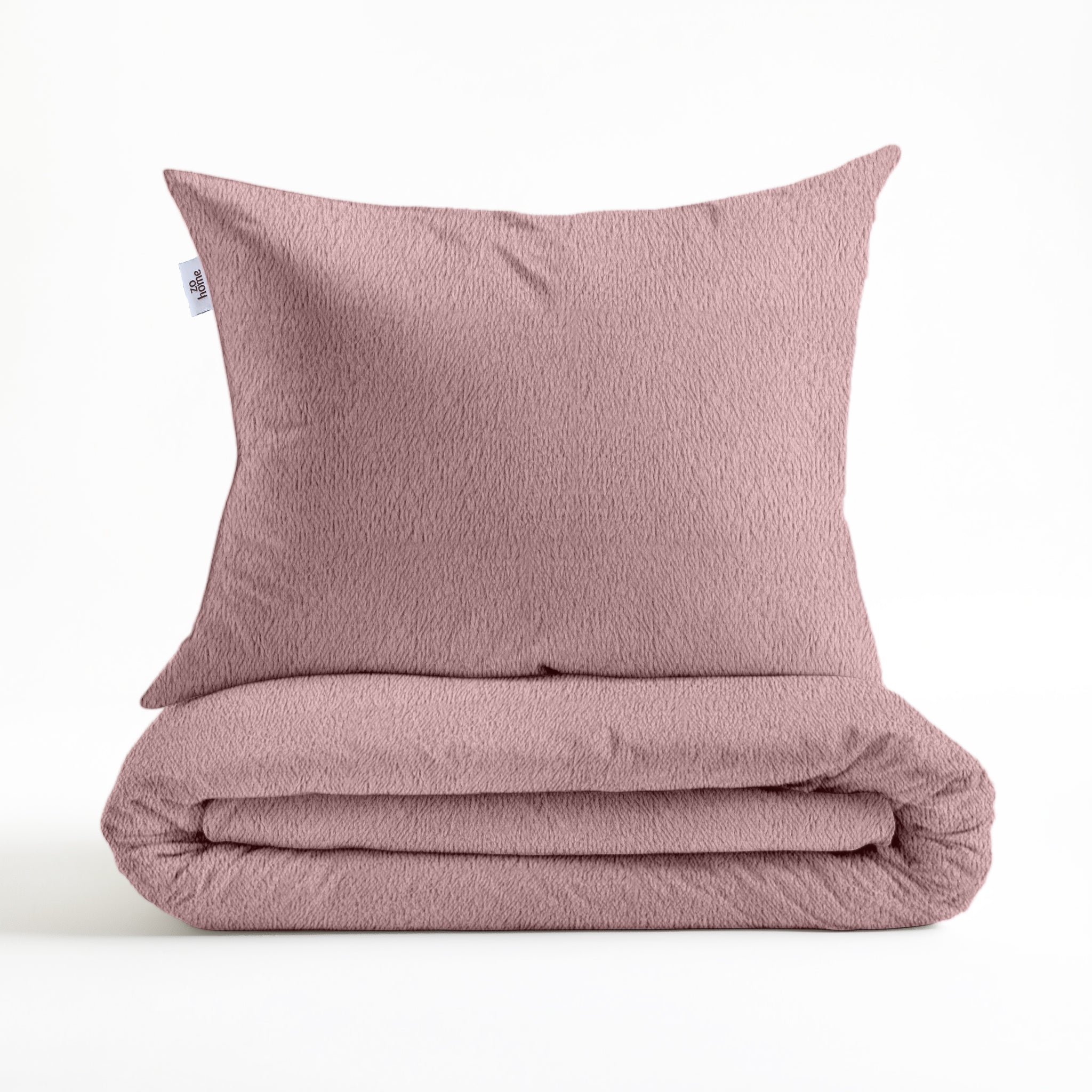Zohome Dekbedovertrek Pile di Sherpa Shady Pink - 100% Microvezel - sfeer/detail 4