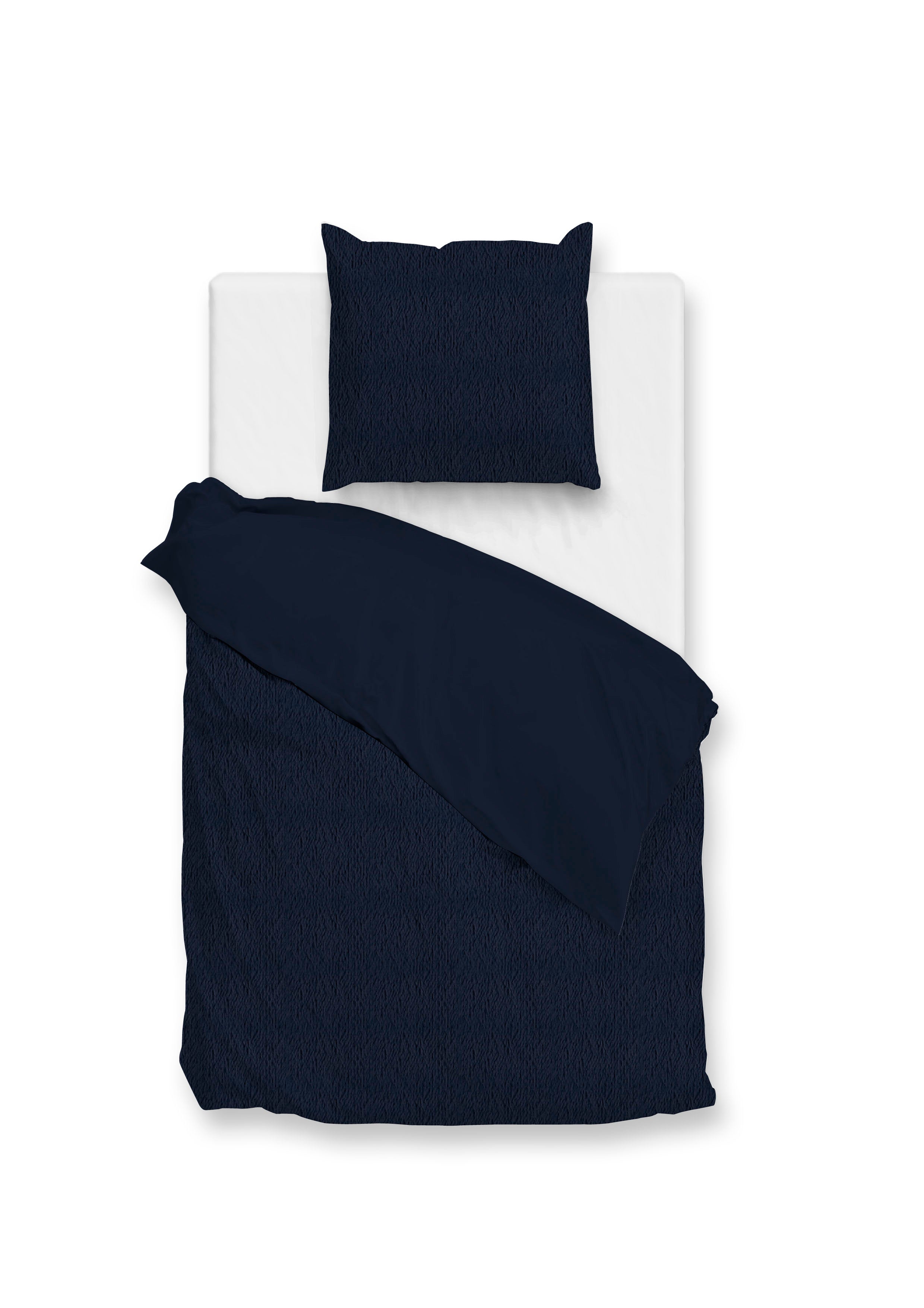 Zohome Dekbedovertrek Pile di Sherpa Navy Blue - 100% Microvezel - 140x200 cm