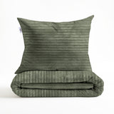 Zohome Dekbedovertrek Pile di Ribcord Army Green - 100% Microvezel - sfeer/detail 3