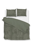 Zohome Dekbedovertrek Pile di Ribcord Army Green - 100% Microvezel - 240x200-220 cm