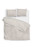 Zohome Dekbedovertrek Pile di Ribcord Off-White - 100% Microvezel - 240x200-220 cm