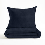 Zohome Dekbedovertrek Pile di Flanella Navy Blue - 100% Microvezel - 200x200-220 cm