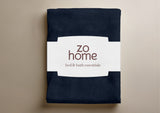 Zohome Dekbedovertrek Pile di Flanella Navy Blue - 100% Microvezel - 200x200-220 cm