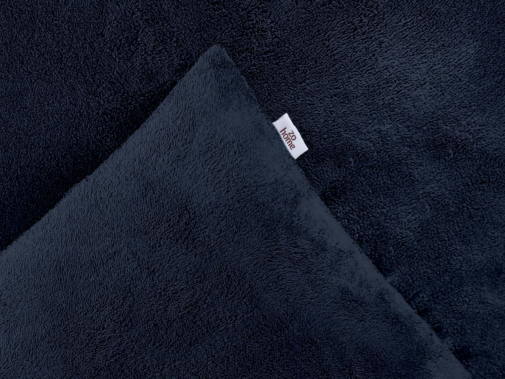 Zohome Dekbedovertrek Pile di Flanella Navy Blue - 100% Microvezel - 200x200-220 cm