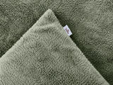 Zohome Dekbedovertrek Pile di Sherpa Army Green - 100% Microvezel - sfeer/detail 3