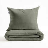 Zohome Dekbedovertrek Pile di Sherpa Army Green - 100% Microvezel - sfeer/detail 4