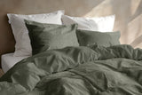 Zohome Dekbedovertrek Pile di Sherpa Army Green - 100% Microvezel - sfeer/detail 2