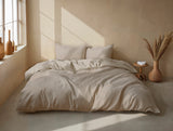 Zohome Dekbedovertrek Pile di Sherpa Forest Sand - 100% Microvezel - sfeer/detail 1