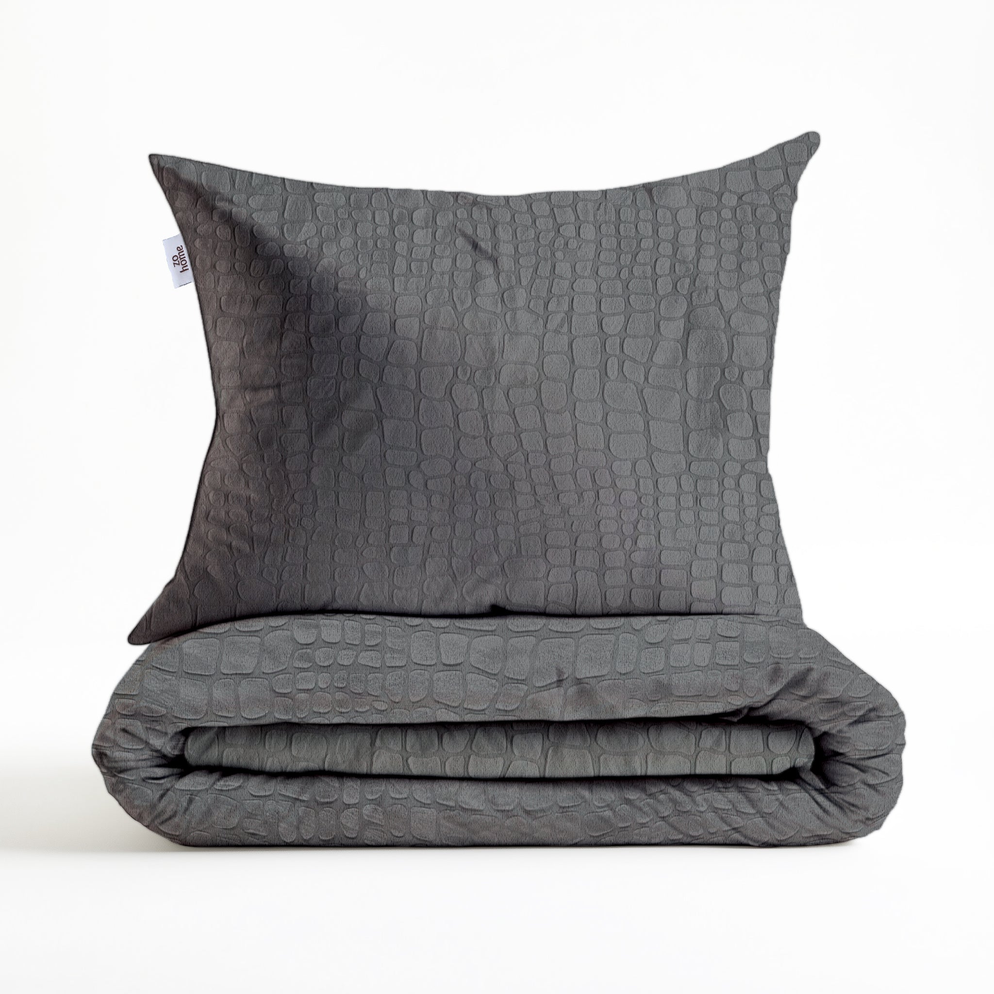 Zohome Dekbedovertrek Coccodrillo Classic Antracite - 100% Microvezel - 140x200 cm