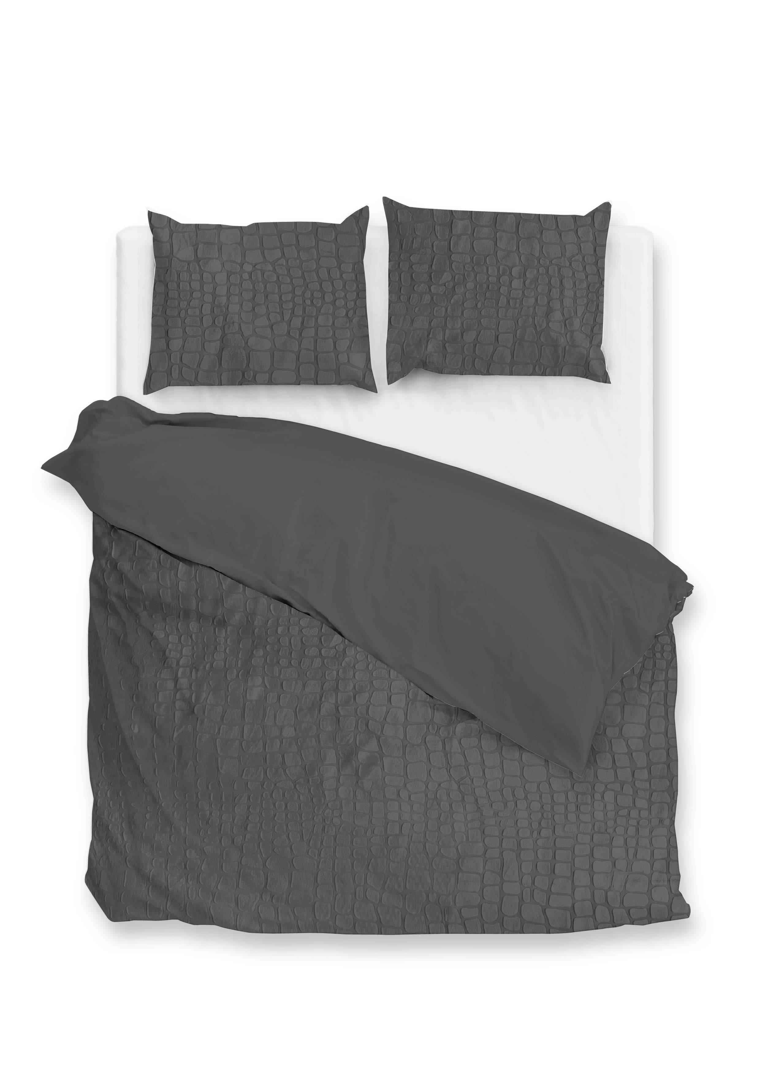 Zohome Dekbedovertrek Coccodrillo Classic Antracite - 100% Microvezel - 240x200-220 cm