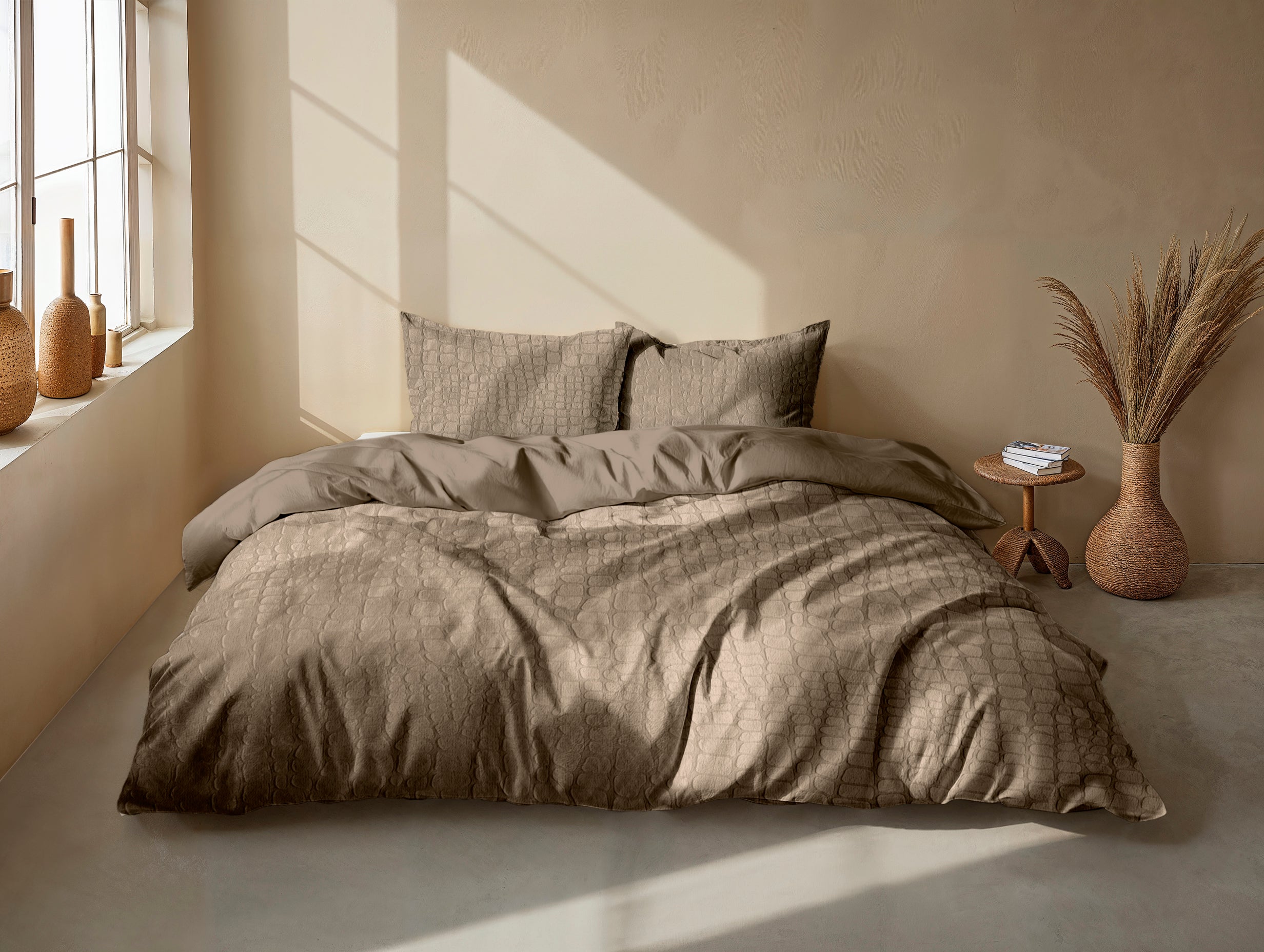 Zohome Dekbedovertrek Coccodrillo Real Taupe - 100% Microvezel - 240x200-220 cm
