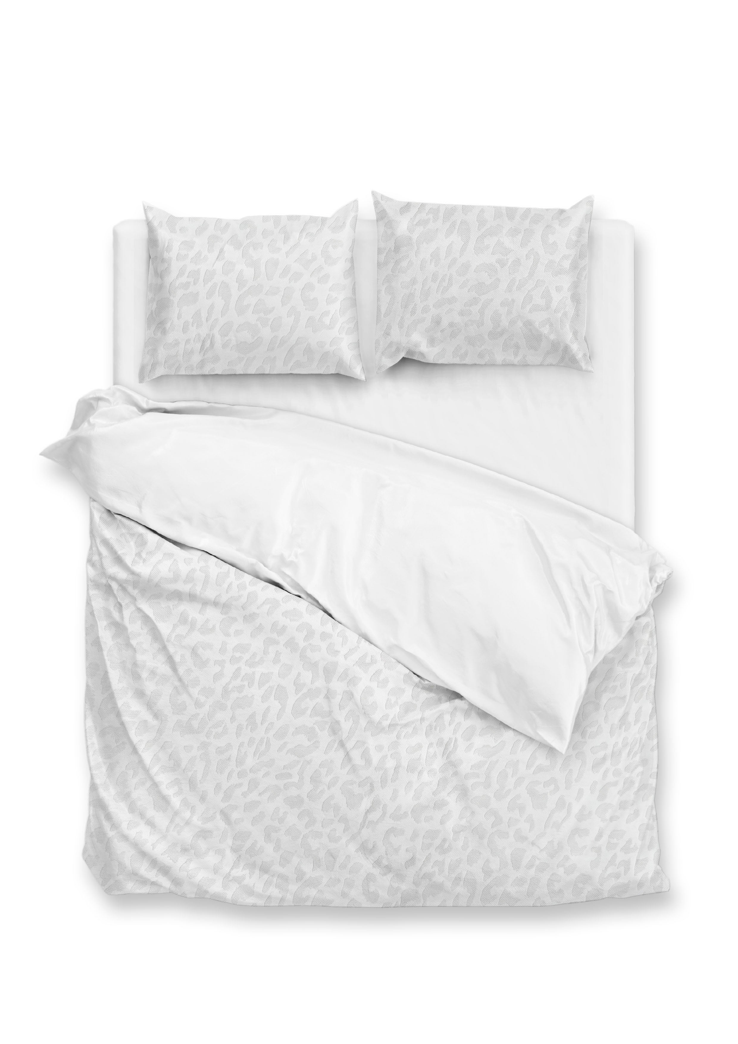 Zohome Dekbedovertrek Leopardo White - 100% Microvezel - 240x200-220 cm