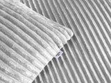Zohome Dekbedovertrek Pile di Ribcord Dove Grey - 100% Microvezel - sfeer/detail 2
