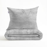 Zohome Dekbedovertrek Pile di Ribcord Dove Grey - 100% Microvezel - sfeer/detail 3