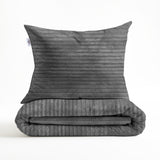 Zohome Dekbedovertrek Pile di Ribcord Classic Antracite - 100% Microvezel - sfeer/detail 3
