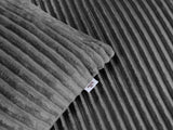 Zohome Dekbedovertrek Pile di Ribcord Classic Antracite - 100% Microvezel - sfeer/detail 2