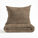 Zohome Dekbedovertrek Pile di Ribcord Real Taupe - 100% Microvezel - sfeer/detail 3