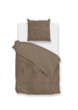 Zohome Dekbedovertrek Pile di Ribcord Real Taupe - 100% Microvezel - 140x200 cm