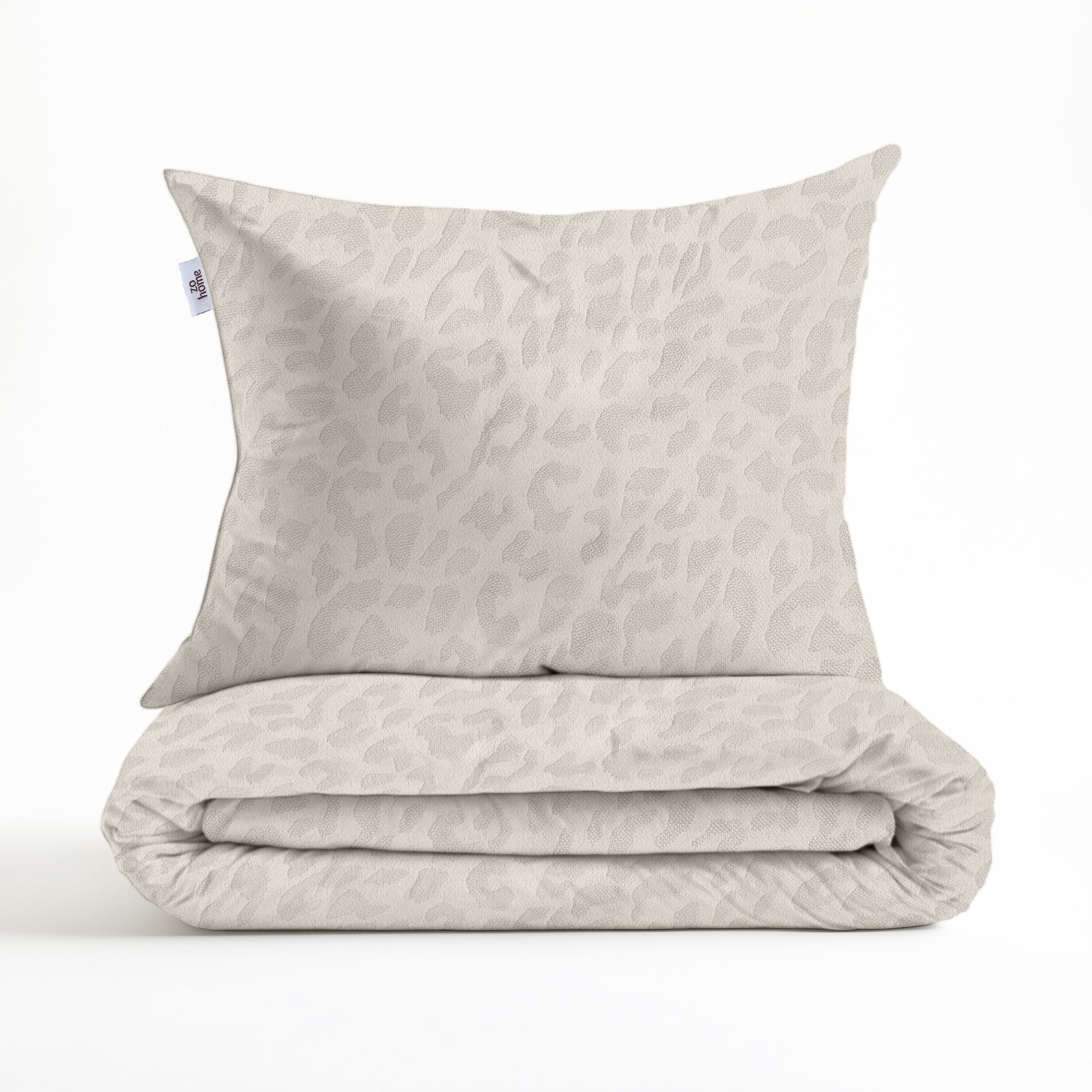 Zohome Dekbedovertrek Leopardo Off-White - 100% Microvezel - 200x200-220 cm