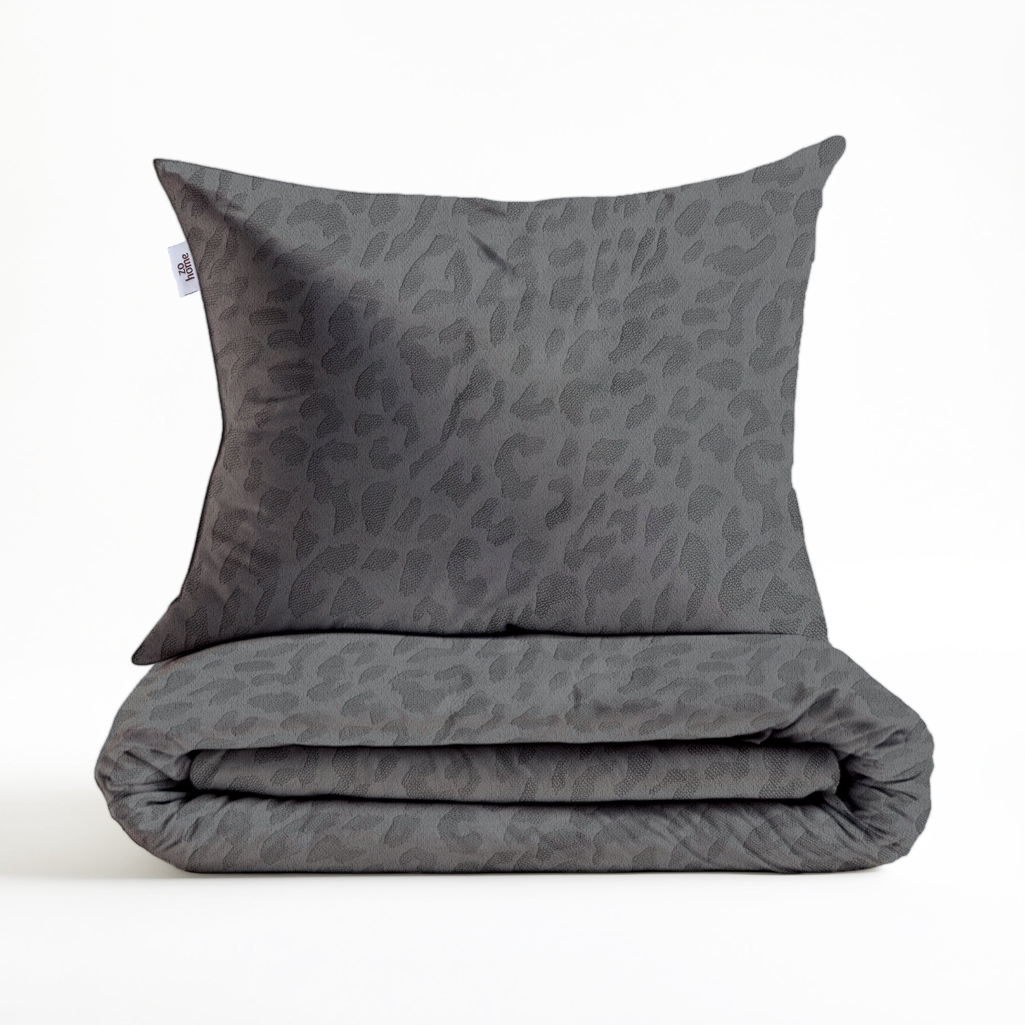 Zohome Dekbedovertrek Leopardo Classic Antracite - 100% Microvezel - 140x200 cm