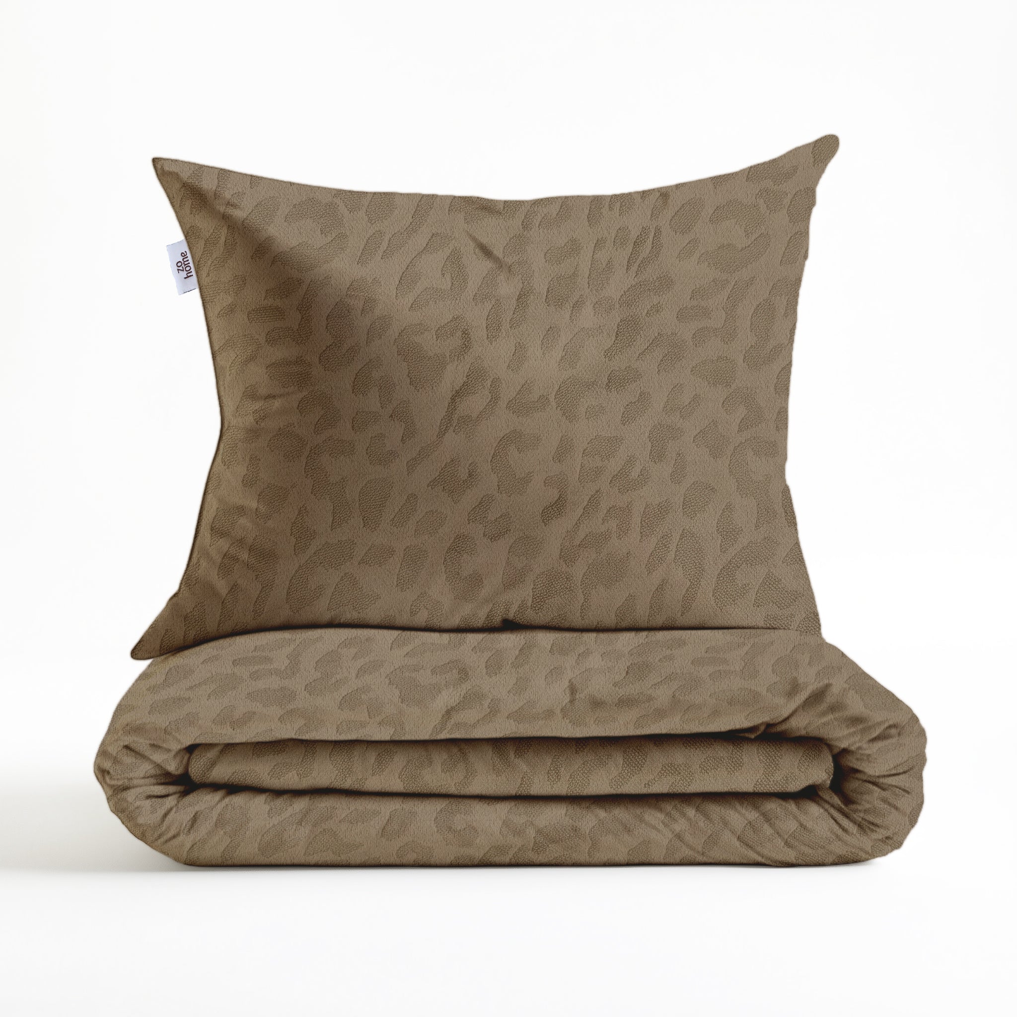 Zohome Dekbedovertrek Leopardo Real Taupe - 100% Microvezel - 240x200-220 cm