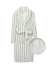 Badjas Banda di Lino Moss Green - 100% Polyester