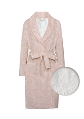 Badjas Paisley di Lino Shell Nude - 100% Polyester