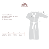 Badjas Quattro di Lino Dark Grey - 100% Polyester