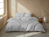 Zohome Dekbedovertrek Striscia di Lino Dove Grey - 100% Katoen