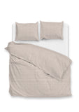 Zohome Dekbedovertrek Striscia di Lino Sandy Beige - 100% Katoen