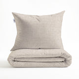 Zohome Dekbedovertrek Striscia di Lino Sandy Beige - 100% Katoen