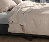 Laken Lino Sandy Beige - 100% Katoen
