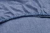 Hoeslaken Lino Bonnet Blue - 100% Katoen