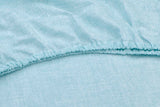 Hoeslaken Lino Topaz Blue - 100% Katoen